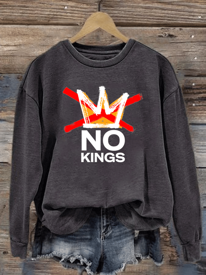 🔥Buy 3 Get 15% Off Women's  America has No Kings Printed Casual Sweatshirt