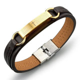 Men's Leather Lord's Prayer Bracelet