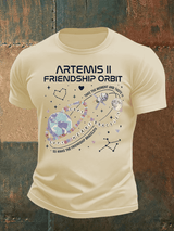 Men's  Fun Planet Print T-Shirt